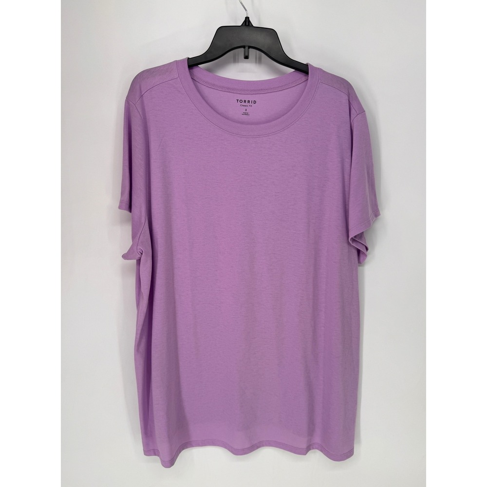 Torrid T-Shirt Women 3X Purple NWT Everyday Signature Jersey Crew Neck Tee